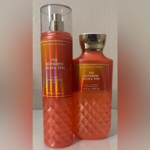 Bath & Body Works Fiji Sunshine Guava-tini Body Mist and Body Wash